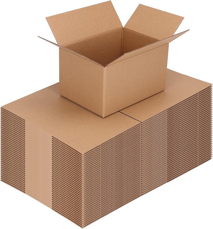 SECUREMENT® 3 Ply Corrugated Box for packing for Secure Shipping, Moving, Courier & Goods Transportation - 7 x 4 x 2 inches (25 Boxes)
