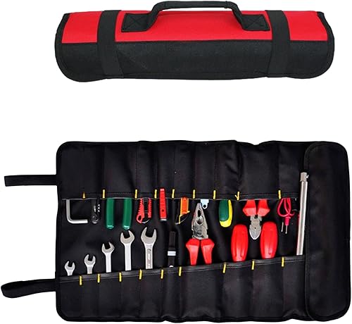 Miniatura 1 de BLIRITEL Bolsa enrollable para herramientas de 22 bolsillos, bolsa enrollable para llaves Oxford, organizador de llaves y bolsa de herramientas para