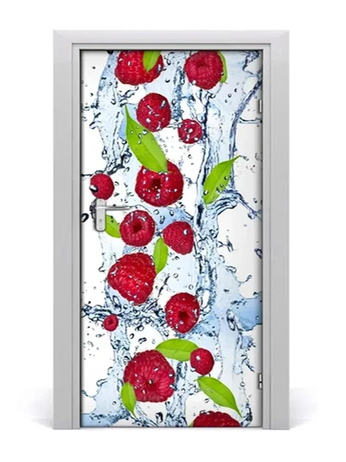 Design artistique de fruits sticker de porte 3D papier peint N