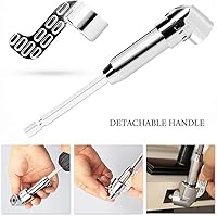 Vista 5 de Extensión de broca flexible + accesorio de taladro en ángulo recto, adaptador de broca de ángulo recto de 105 grados, destornillador en ángulo