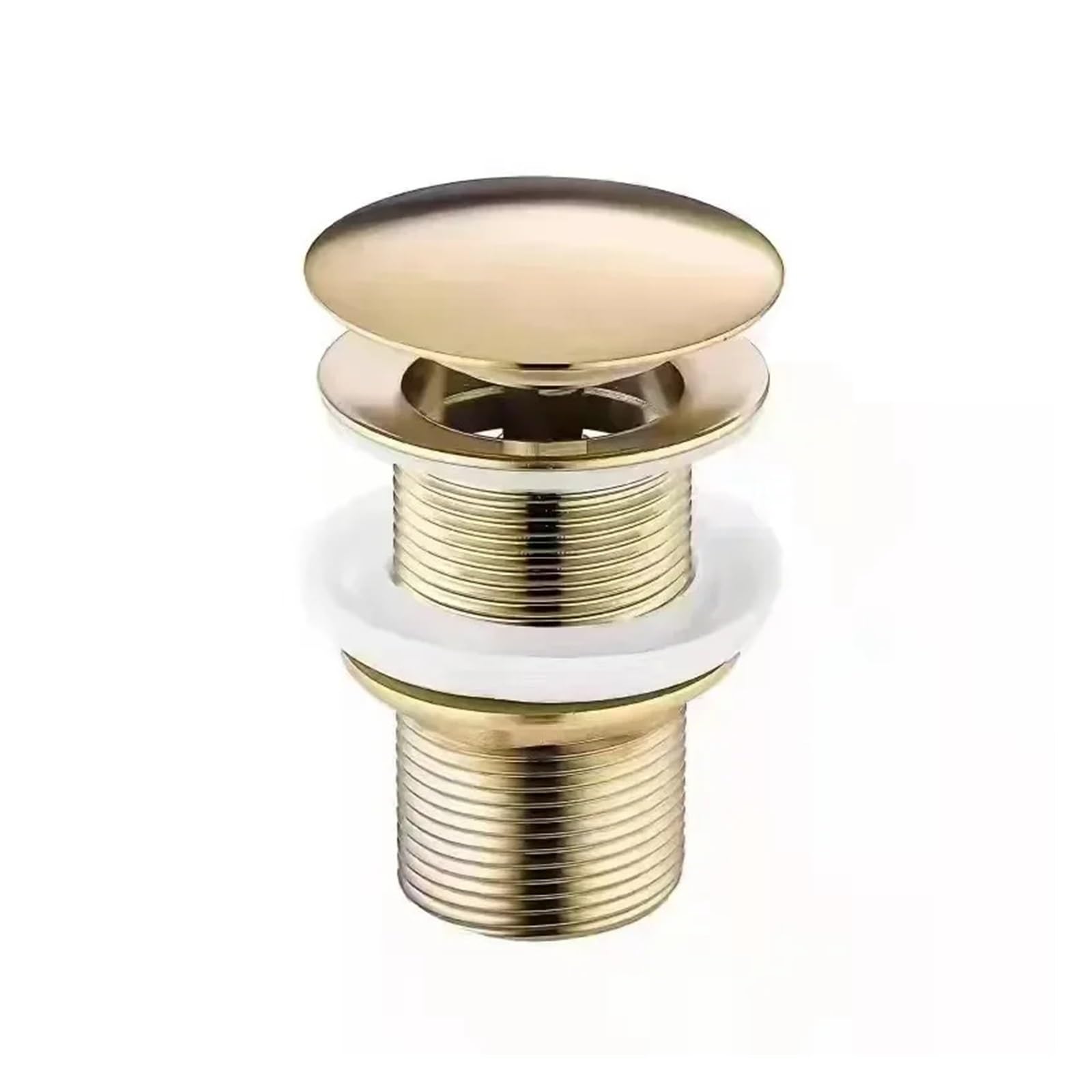 Xiehya Gold Without Overflow 1 Pcs Gold Bathroom Basin Bottle Trap Drain Pop Up Stopper Set Siphon Hose Renovation Accessory For Diy Tools(Gold Without Overflow)