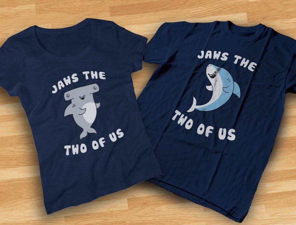 Tstars Jaws The Two Of Us Valentine's Day Outfit for Him & Her Matching Couples Shirts