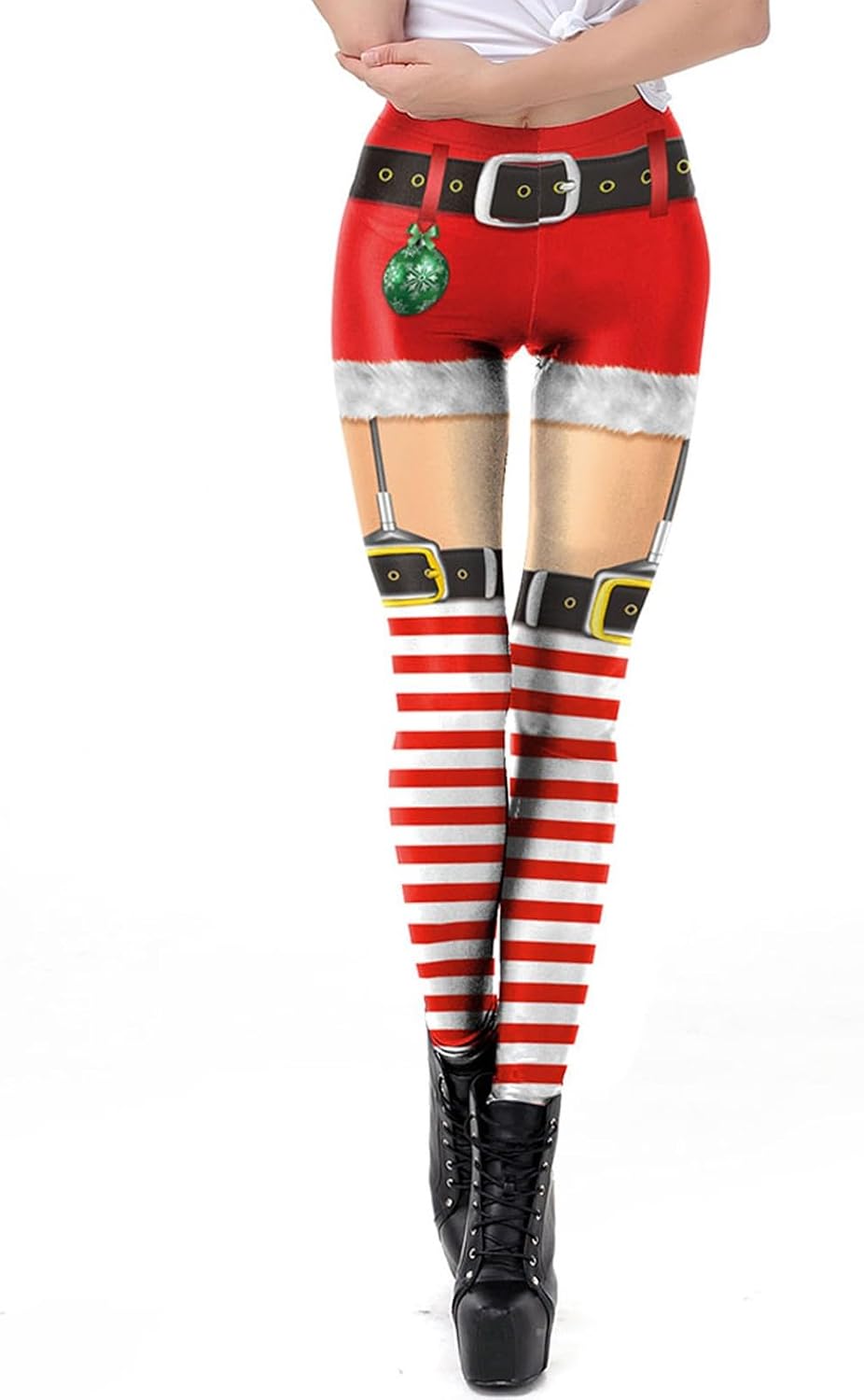 Women's Ugly Christmas Leggings 3D Print Costume Xmas Leggings