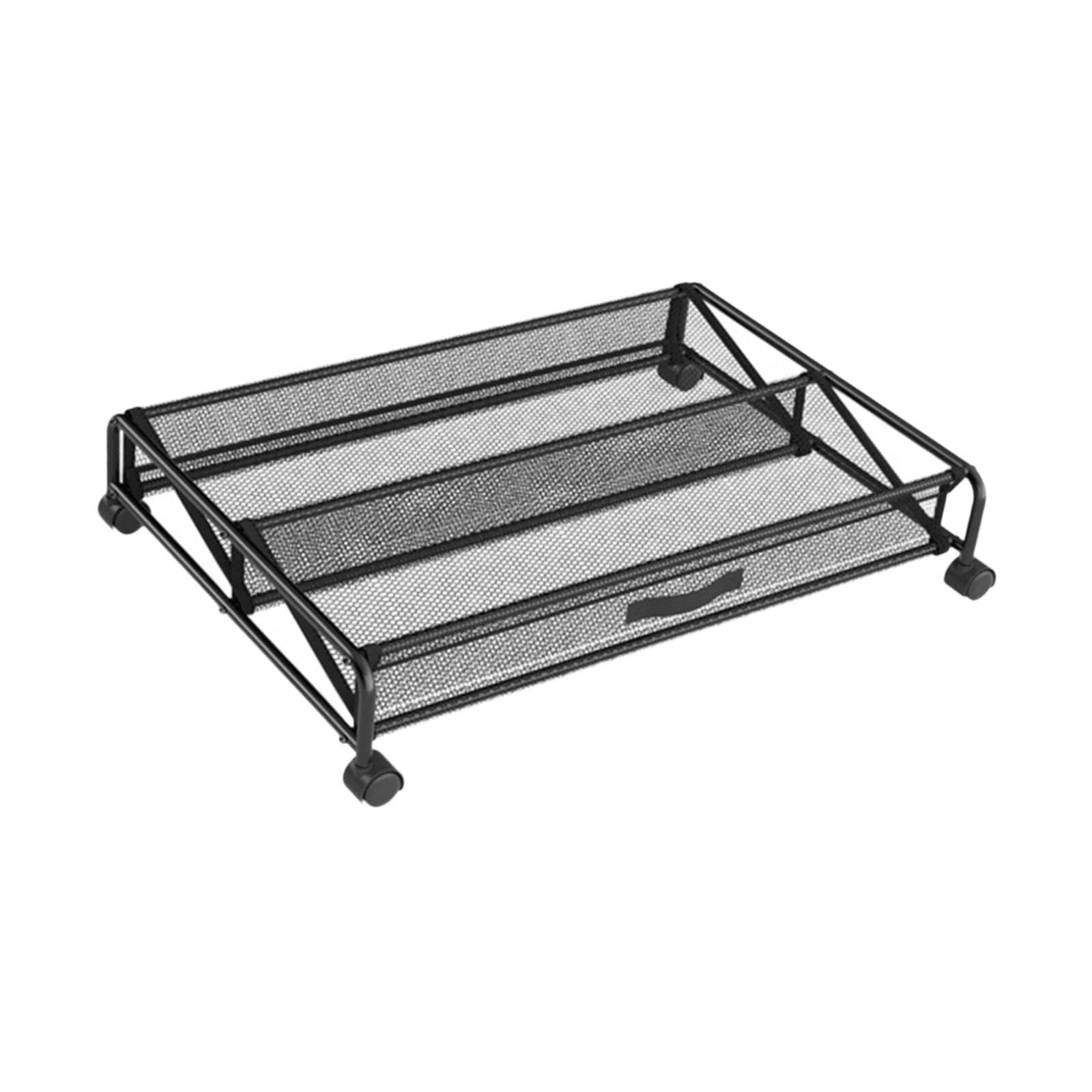 perfk Organizer portascarpe sottoletto, Facile da riporre, Contenitore portaoggetti Portatile Mobile e Girevole per Scarpe Oxford