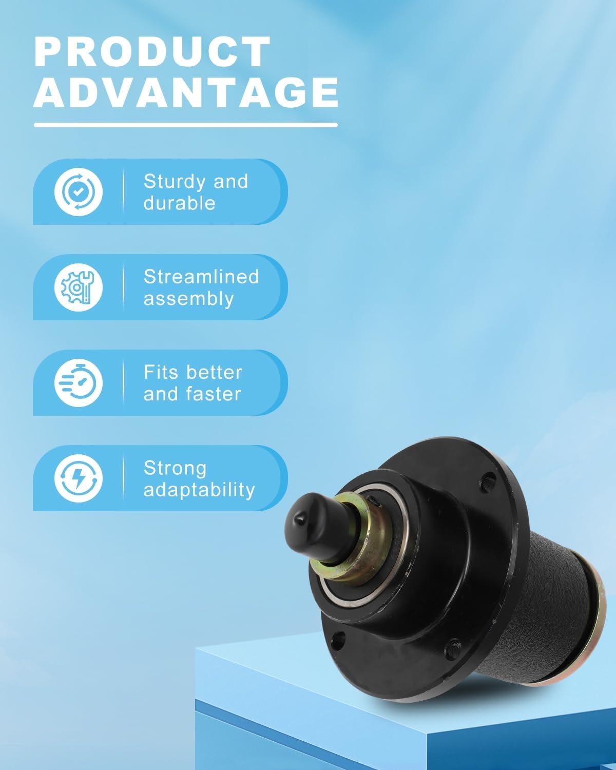 ACEBRI 037-6015-50 Deck Spindle Assembly for Bad Boy CZT ZT Elite Pup Lightning Series 48 50 52 60 72 Inch Deck Zero Turn Mowers Replaces 037-6015-00