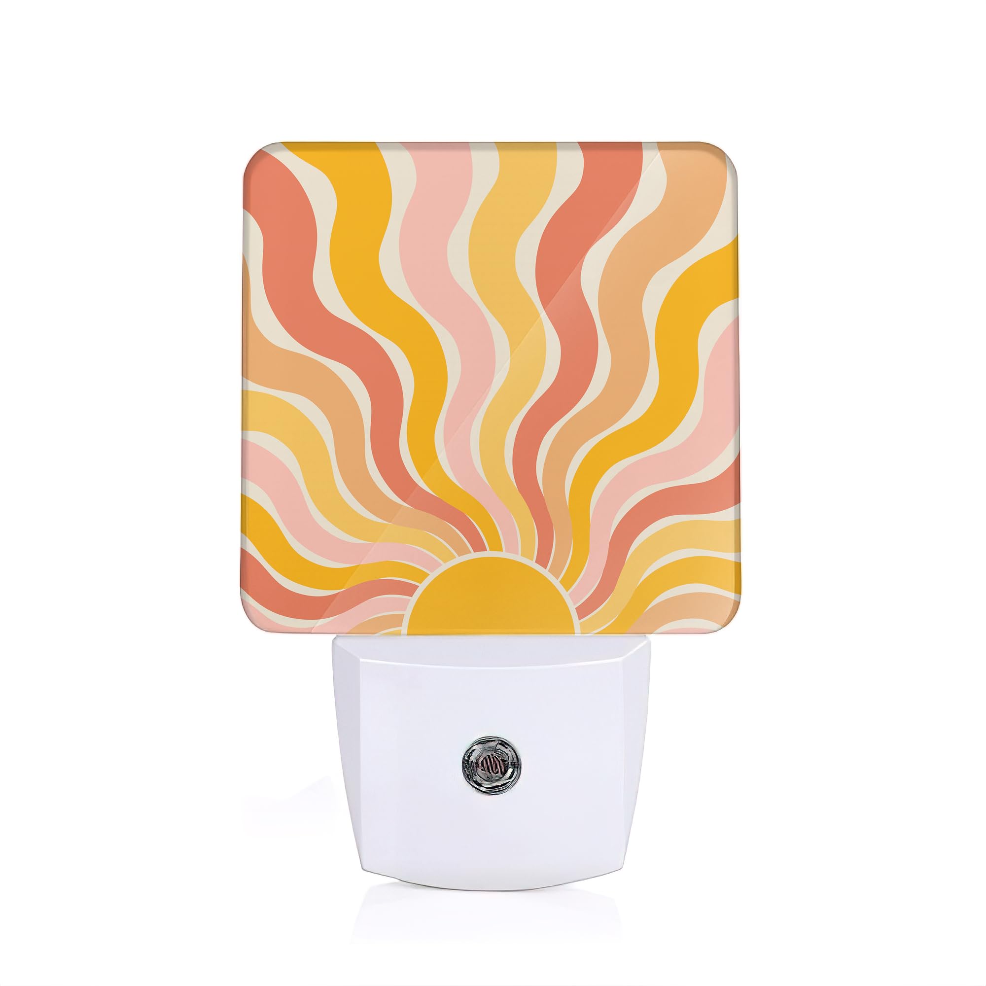ZTHLL Groovy Boho Sun Night Light, Night Light Plug into Wall with Dusk to Dawn Sensor, LED Lamp Energy Saving Lights for Men Women Boys Girls,Lamp