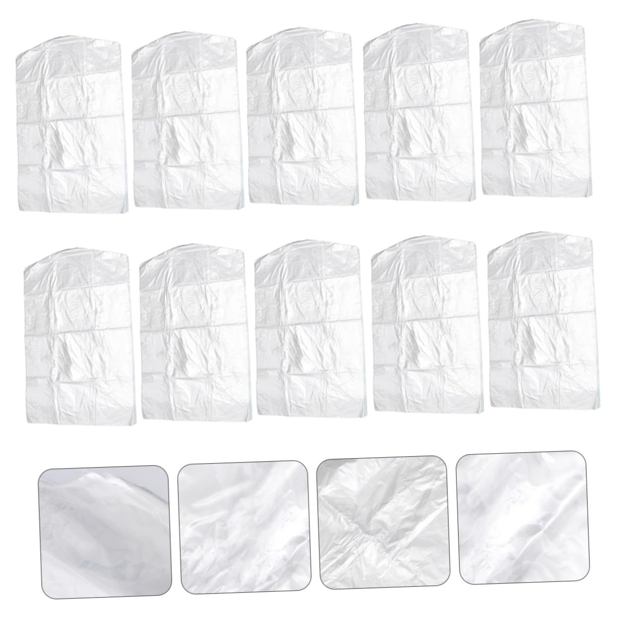 Funda de Traje 50 Piezas Peva 60x150 Cm, Protección Antipolvo | Lavable y Resistente Humedad, Adecuado para Tiendas de Ropa y Lavanderías, Diseño Fashion