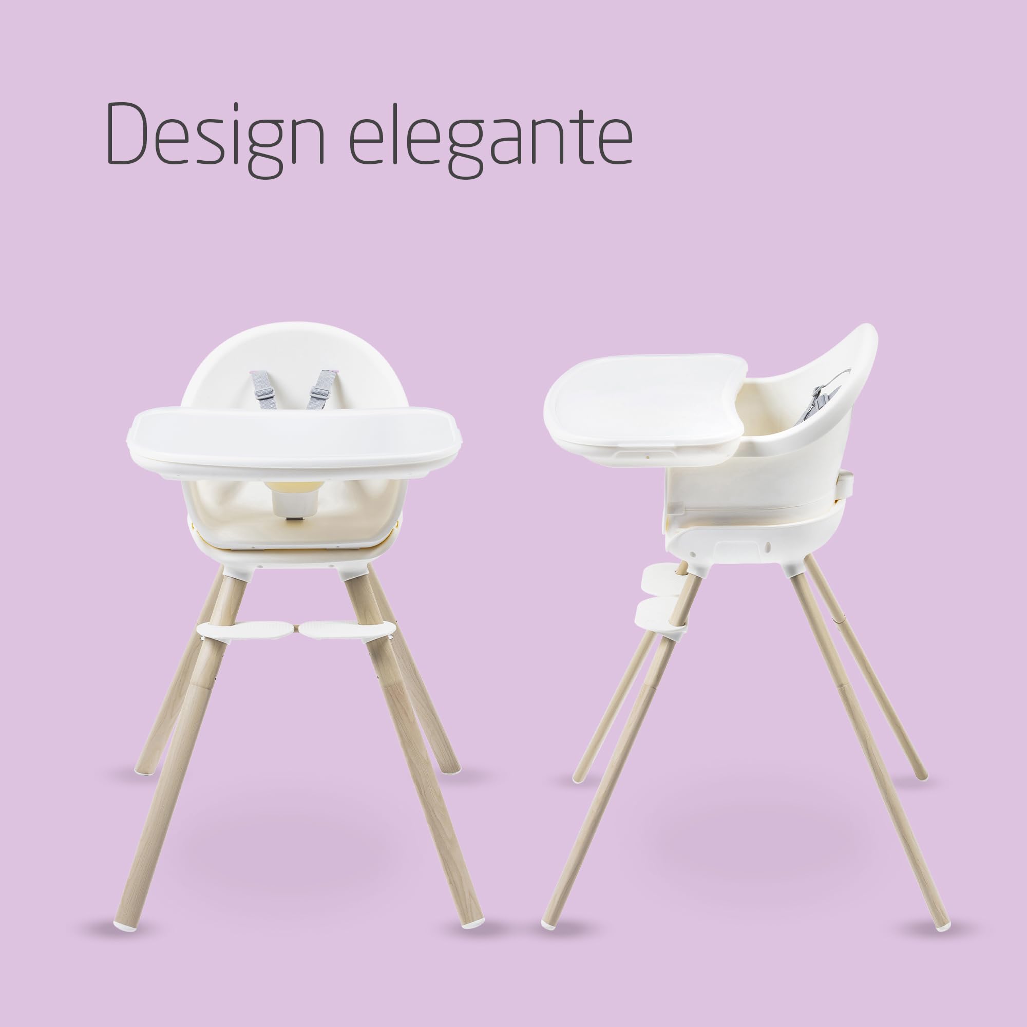 Maxi-Cosi Moa Seggiolone Pappa Evolutivo, 6 Mesi-7 Anni, 0-25 kg, Seggiolone Pappa Bimbi Regolabile, Si Trasforma in Alzasedia, Sgabello e Tavolino con Sedia, Colore Beyond White