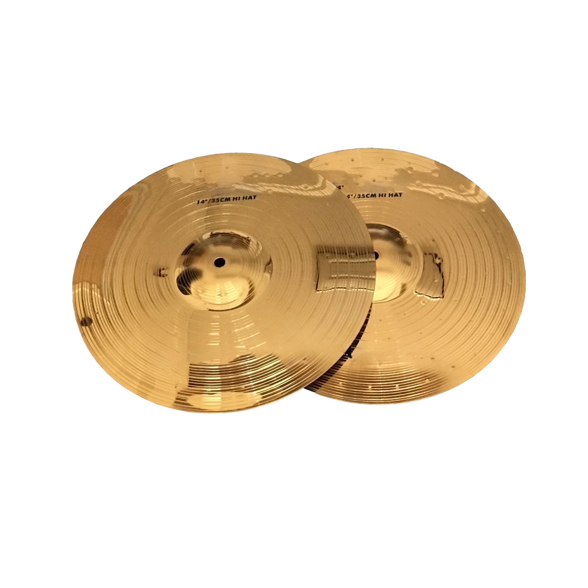 Cymbales en Alliage De Polissage Couleur Or 14 '' Hi-Hat + 16 '' Crash + 18 '' Crash + 20 '' Ride Cymbals Accessoires pour Instruments à Percussion