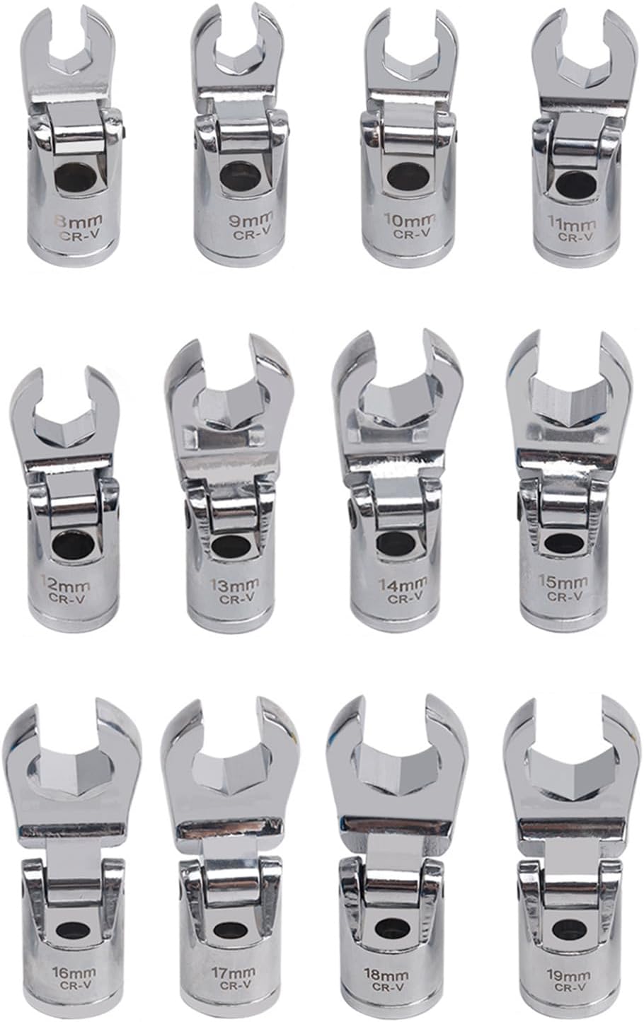 Multiple Size Brake Line Wrench Spanner Set Angles Suitable for Auto Repair Secure Grip Mechanics Workshop Car Maintenance Hand Tool