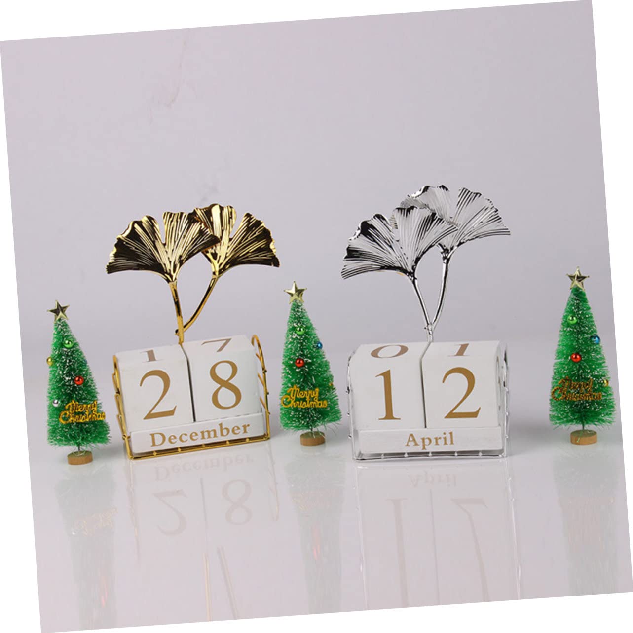 Calendario Perpetuo da Scrivania Calendario Blocchi Decorativo per Ufficio Dimensioni Compatte per Scrivania