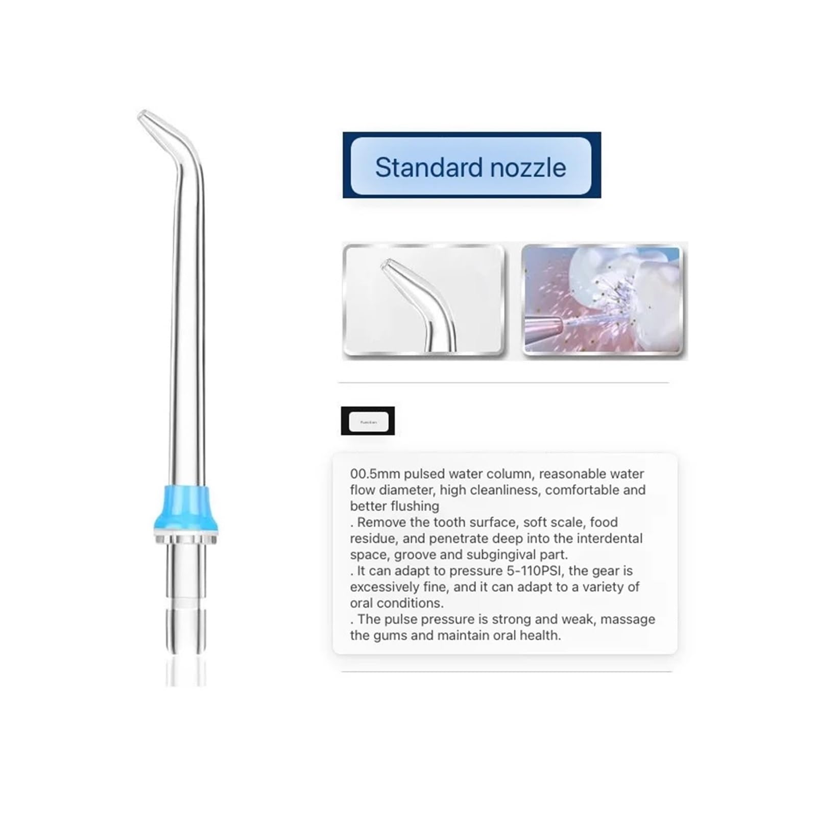 Compatible Con Puntas De Hilo Dental SOOCAS W3 Pro W3 W1 Piezas del regador oral | Boquillas de repuesto, for SOOCAS W3/W2/G1, puntas de irrigador oral, empotradas(4pcs MIXED)