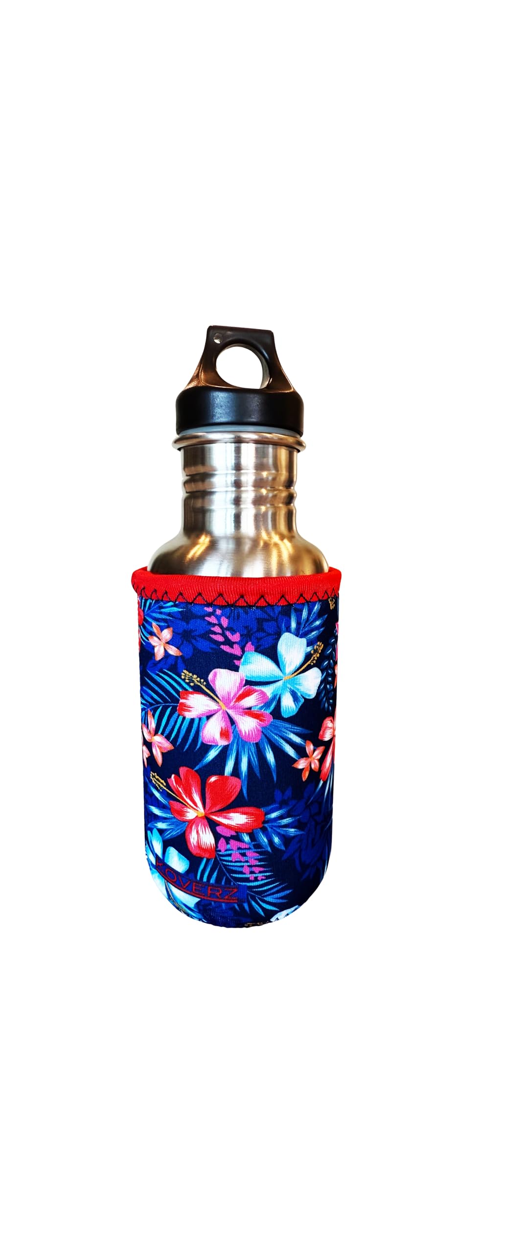 Koverz Water Bottle Sleeve, Neoprene Insulated Bottle Sleeve, Fits 16-18 Oz. 500 ml, Medium Size, Hawaiian Floral