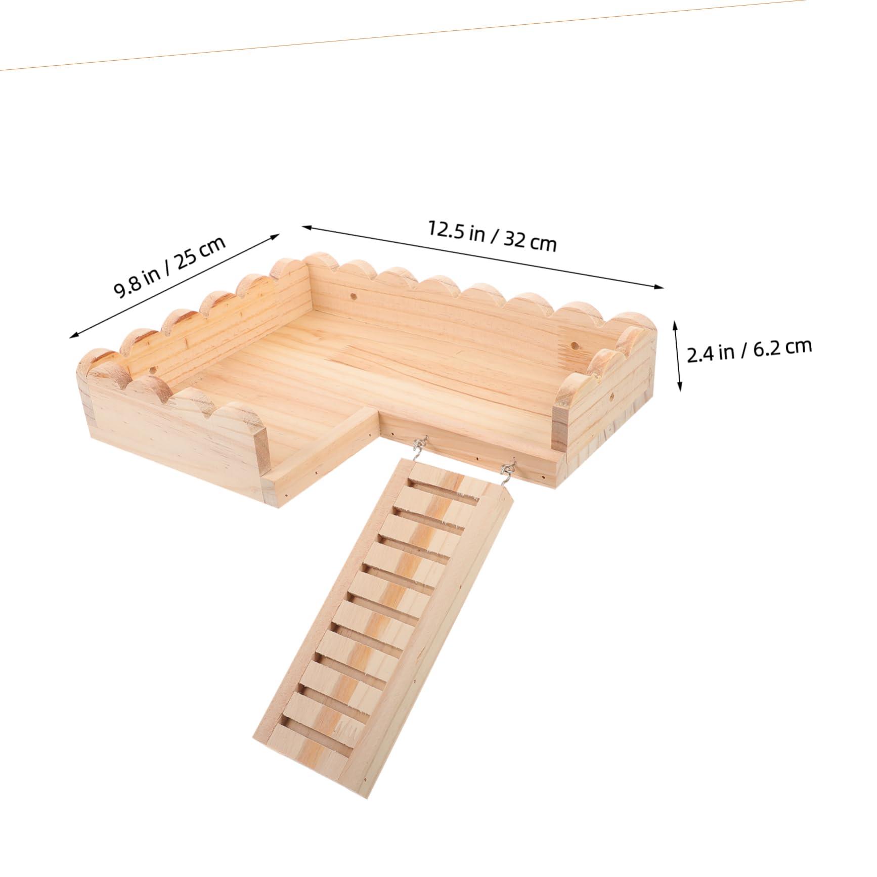 Hamster Holzplattform für Käfig und Spielzeugzubehör, 1 Satz, Khaki