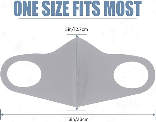 Miniatura 22 de 10 mascarillas negros con cubierta elástica para las orejas, anti-polvo, unisex, lavables, transpirables y reutilizables (adultos)