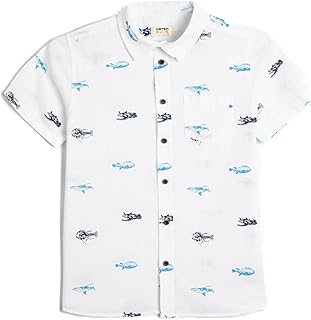 KOTON Boys Shirt Short Sleeve Cotton Printed Pocket Detail Classic (pack of 1)