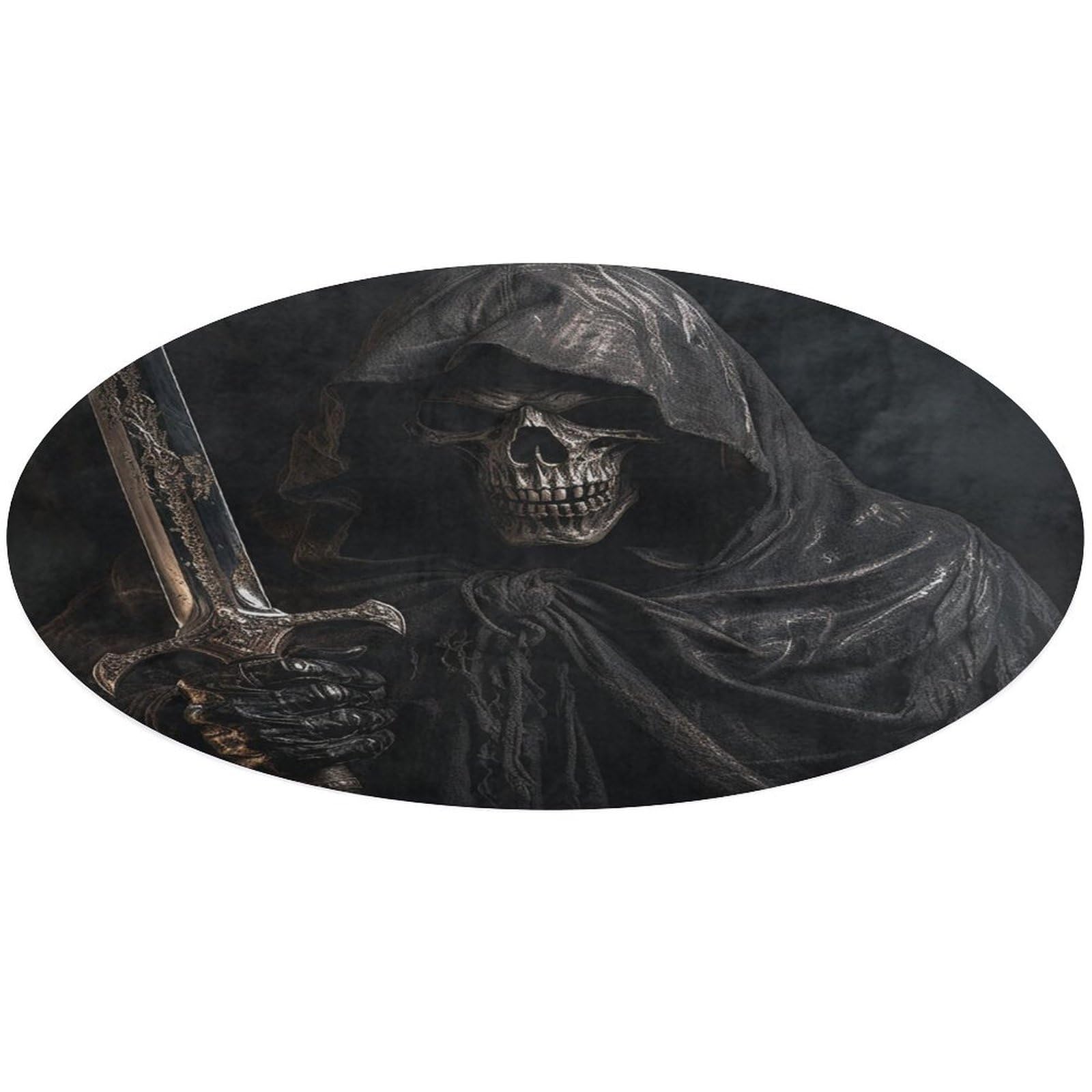 Alfombra de puerta lavable decorativa para baño y cocina con esqueleto en bata