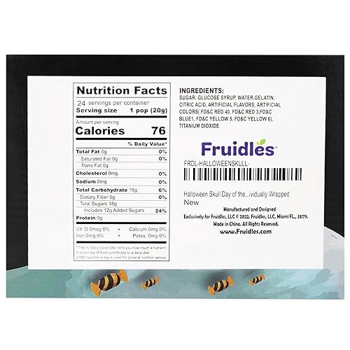 Miniatura 10 de Paletas de Halloween con diseño de calavera para el Día de los Muertos, envueltas individualmente (paquete de 12)