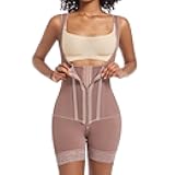 SOMIVOT Shapewear Bodysuit for Women - High Waist Tummy Control Body Shaper with Zipper Crotch, for Daily Wear