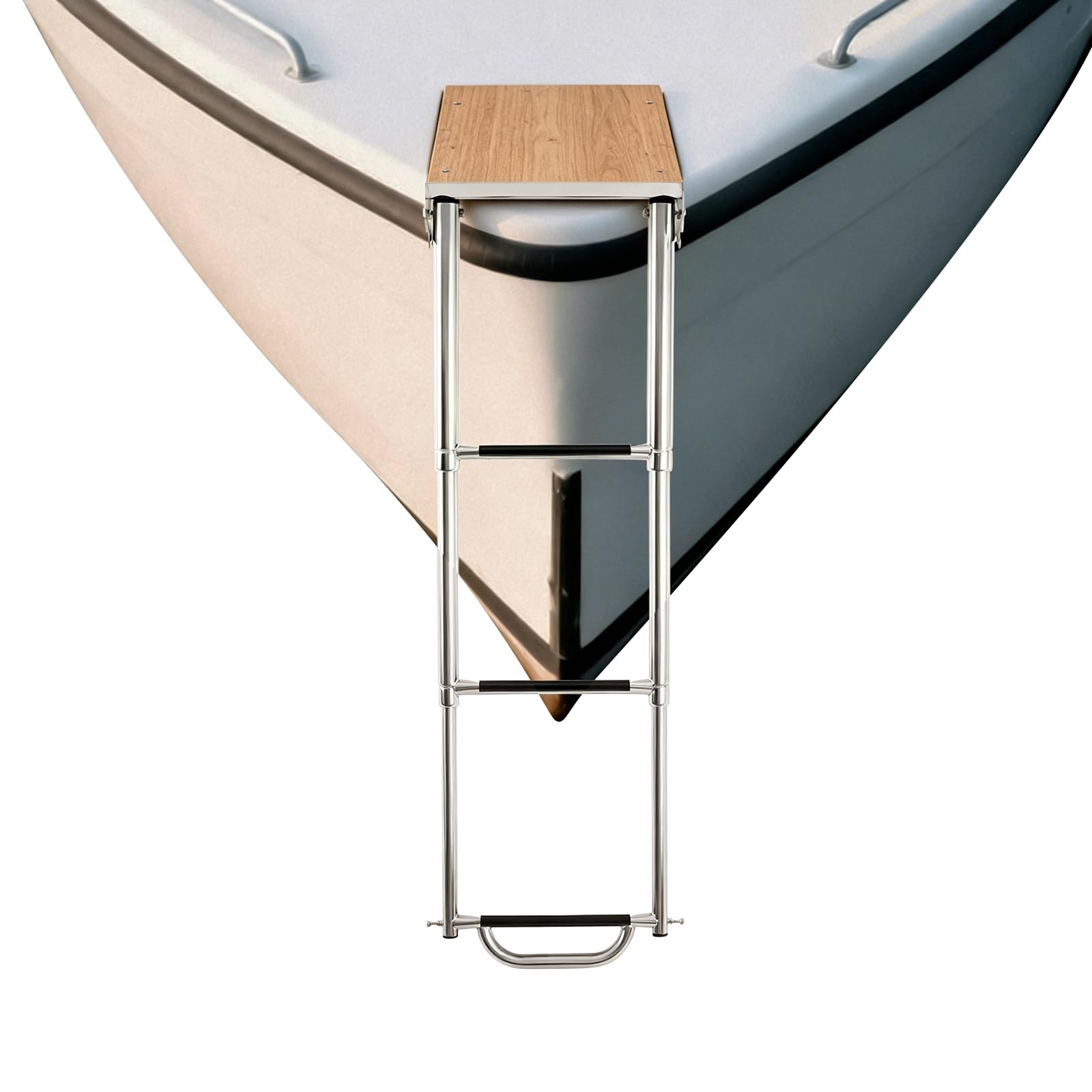 Stainless Steel Boat Ladder With Steps, Foldable Swim Ladder For Boat, Marine Boarding Ladder, Telescoping Dock Ladder For Pontoon, Kayak, Fishing Boat, Yacht, Easy To Store