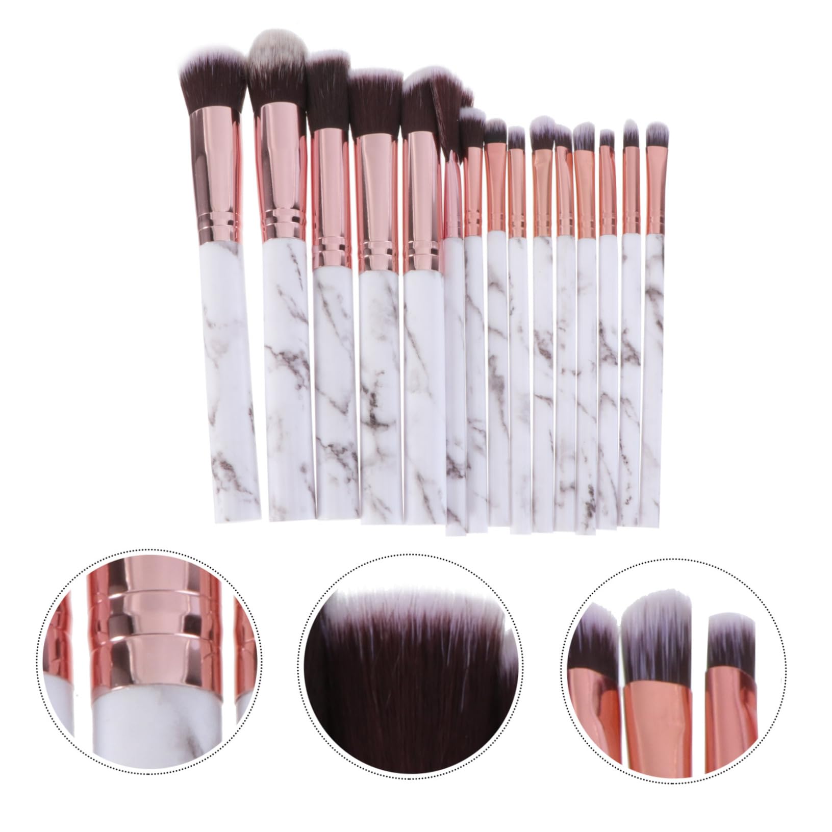 FRCOLOR 45pièces Pinceaux De Maquillage Nylon à Poignée Plastique Pinceaux Professionnels Pour Visage Yeux Avec Poils Nylon Doux Et