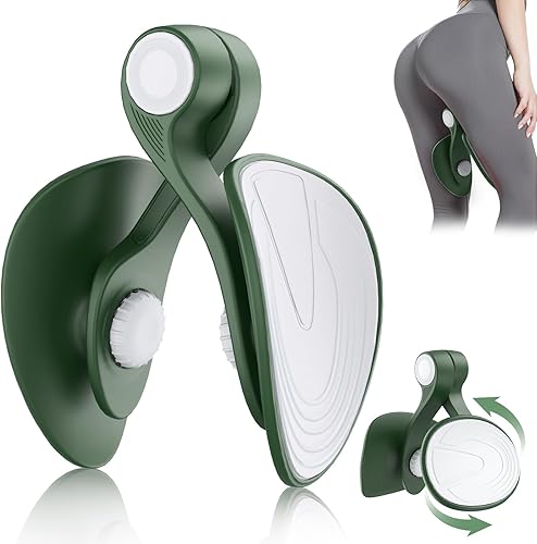 Kegel Exerciser, Pelvic Floor Muscle Exercise Devices for Women, Inner Thigh Exerciser Leg Workout Equipment Thigh Trainer for Male Hip Trimmer Inner Thigh Toner Workout (DarkGreen)