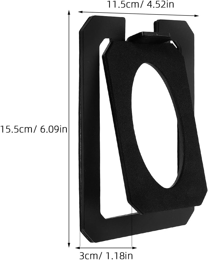 Vaguelly Metal Speaker Stand Bracket with Tilted Desktop Holder for Bookshelf Speakers for Home Office Conference Room Black