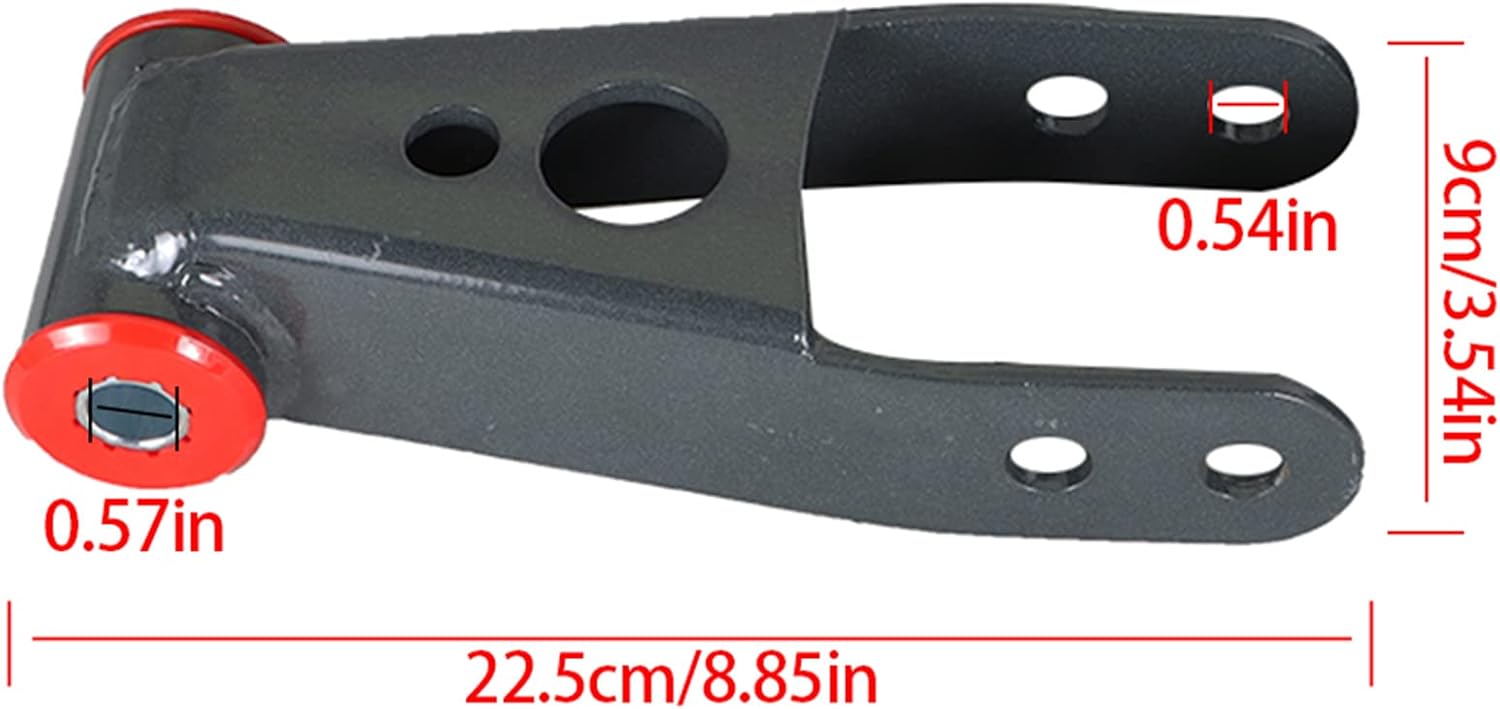 WFLNHB Adjustable 1-2 inch Rear Shackles Lift Leveling Kit Replacement for Cherokee XJ 2WD 4WD 1984-2001
