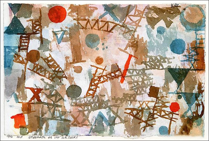 Art mural Paul Klee toile de qualité supérieure tableau abstrait de salon 90x50cm