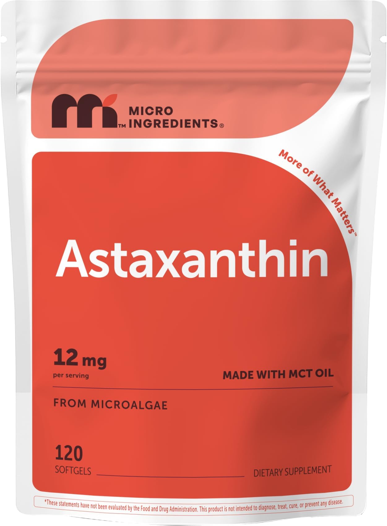 Natural Astaxanthin 15mg, 120 Softgels, 3 Month Supply, Premium Astaxanthin Supplements (MicroAlgae), Supports Eye, Joint, Cardiovascular Health and Antioxidant