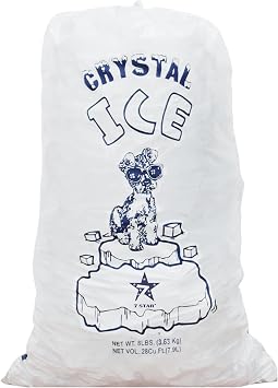 7STAR Ice Bags 8lb with Drawstring | Crystal Ice Bags | Durable, Leakproof, and Freezer-Safe for Ice Storage 100