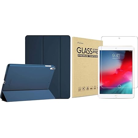 Amazon Com Procase Ipad Air 3 10 5 2019 Ipad Pro 10 5 2017 Blue Slim Hard Shell Case Bundle With Tempered Glass Screen Protector Computers Accessories