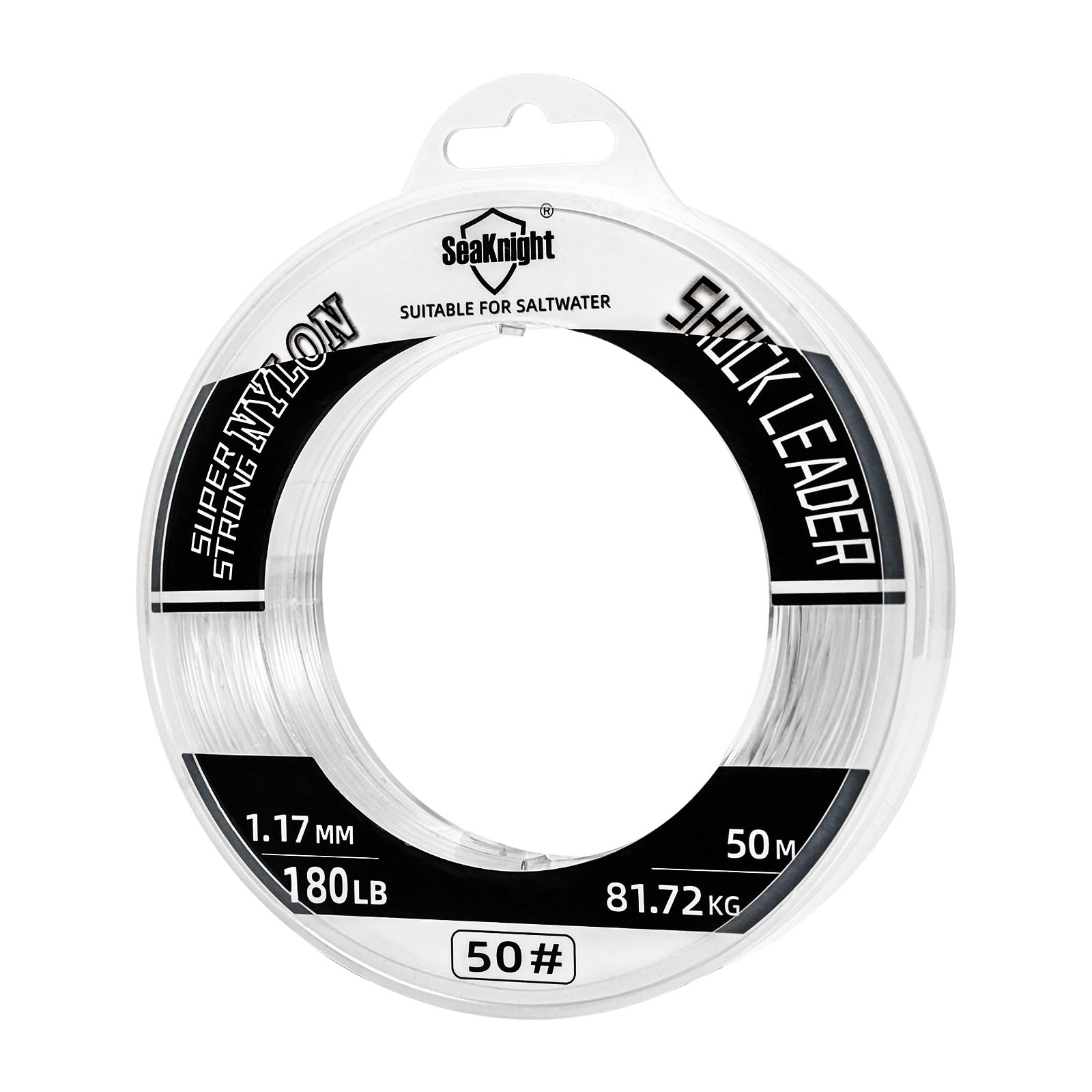 SeaKnight Nylon Shock Leader Fishing Line Super Strong Saltwater 50M/100M Monofilament Sinking Fishing Line For Sea Fishing 25-200LB