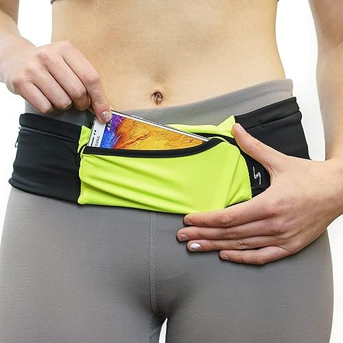Riñonera ajustable de 3 bolsillos para correr, riñonera para entrenar con respaldo resistente al sudor, soporta todos los modelos de iPhone,