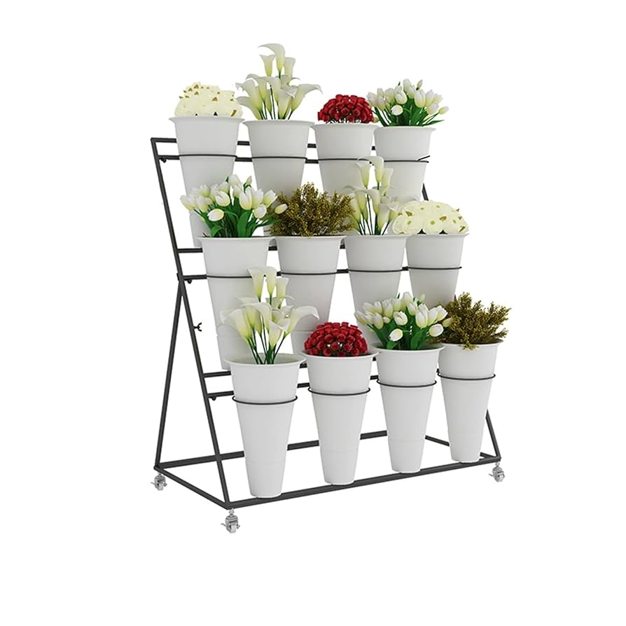 バレル　フラワースタンド　花台 Amazon.co.jp: フラワーバケツディスプレイスタンド-12バレルの3