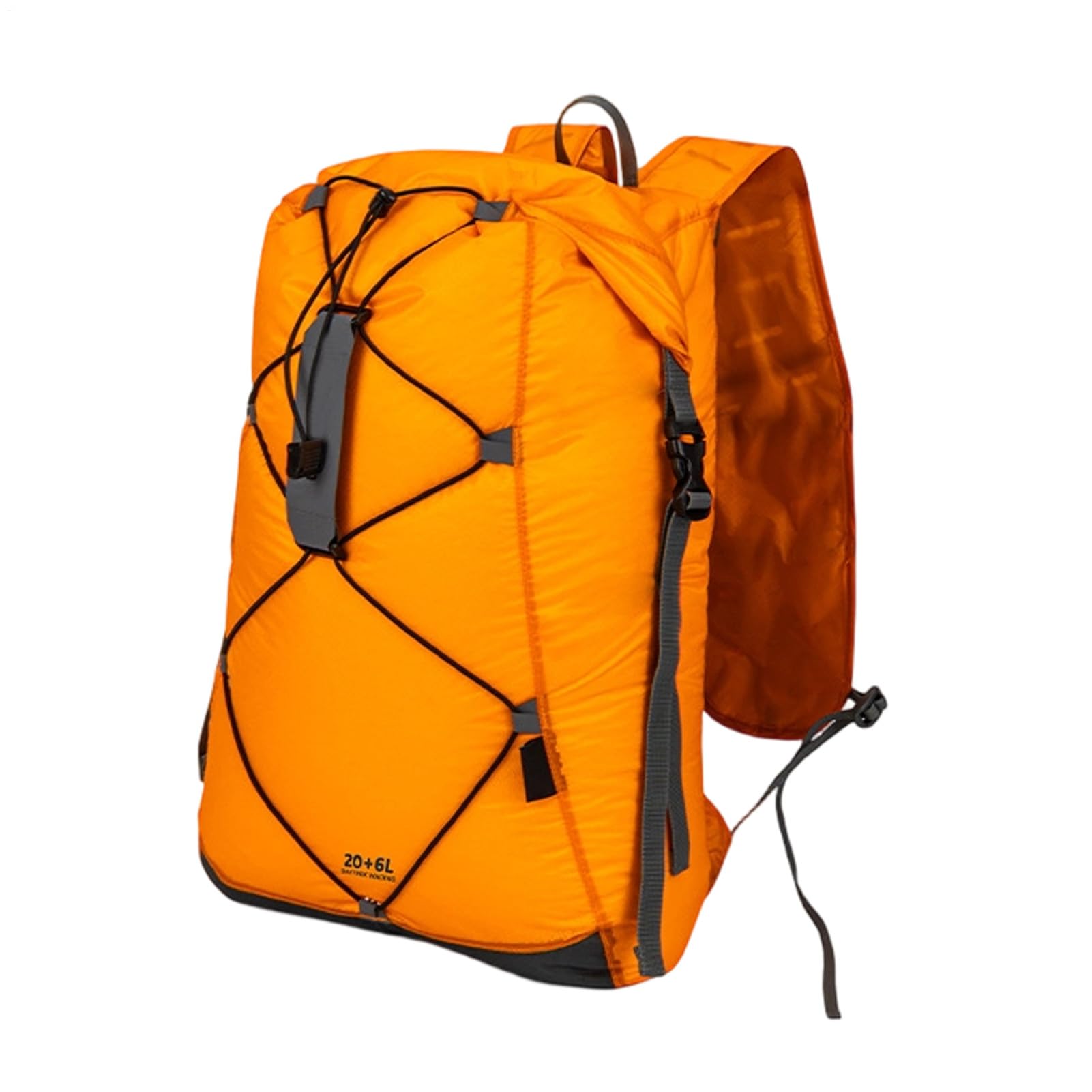 Plecak turystyczny – lekka torba kempingowa | Pojedynczy silikonowy nylon 20D z powłoką PU3000 ml, rozszerzalne przechowywanie, oddychające paski na ramię, do trekkingu, podróży na świeżym powietrzu