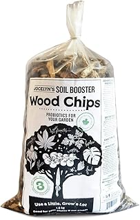Jocelyn's Soil Booster Wood Chips (2kg/11L) Wood Chips as Mulch for Outdoor Plants or Potting Soil Indoor Plants, Probiotics for Your Garden Soil, Organic Soil Enhancement, Natural Soil Amendment
