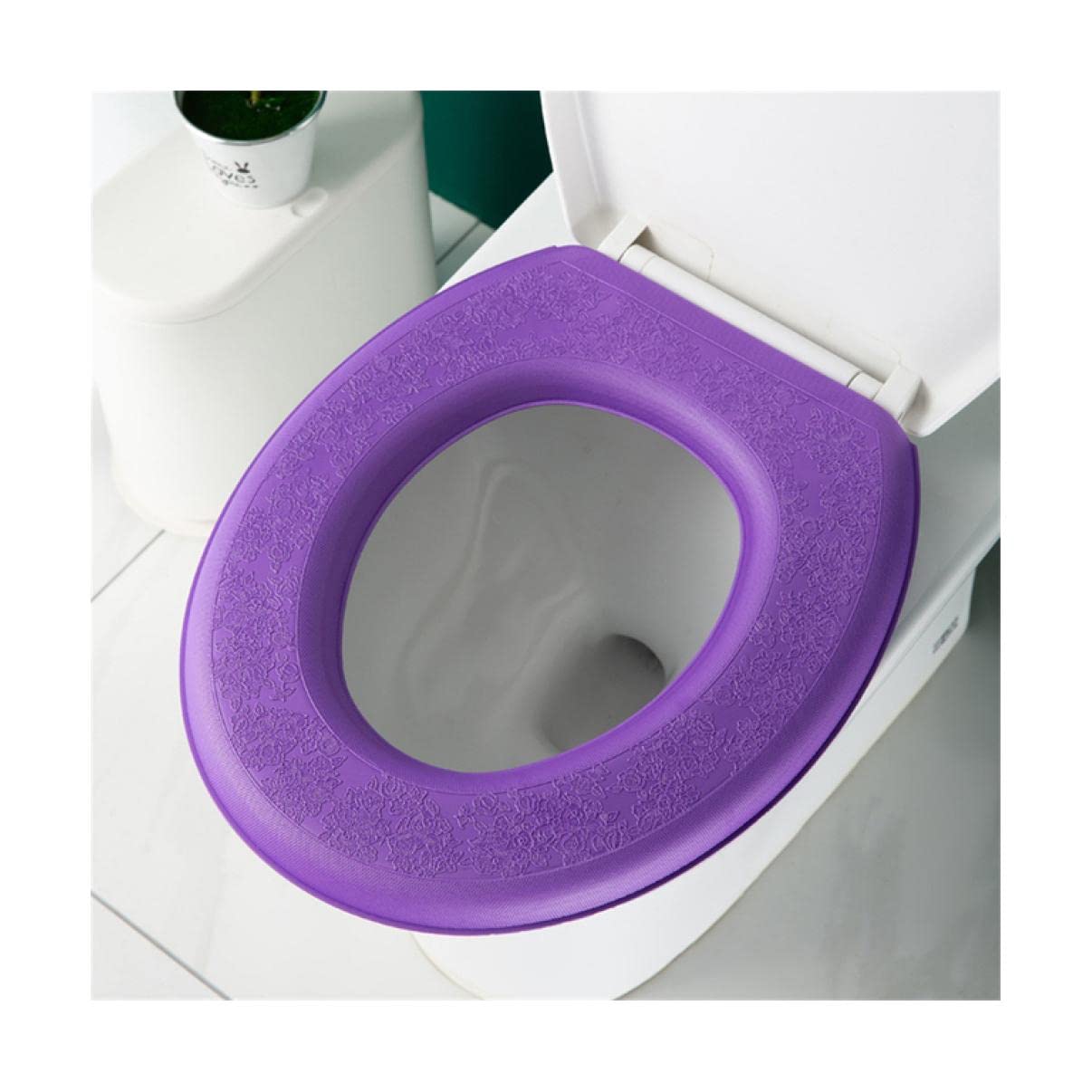 BWUHDKS Reusable toilet seat cushions,Toilet Warmer Pad Waterpoof Soft Toilet Seat Cover Bathroom Washable Closestool Mat Pad Cushion O-Shape Bathroom Protector (Color : 8)