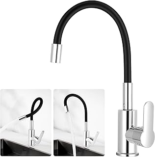 Comprar Flintronic Grifo de Cocina Flexible, Grifos de Fregadero Giratorio 360°, Grifo Cocina Abatible, Monomando, Giratorio Antisalpicaduras, Agua Fría y Caliente, Fácil Instalación, para Cocina Modernos