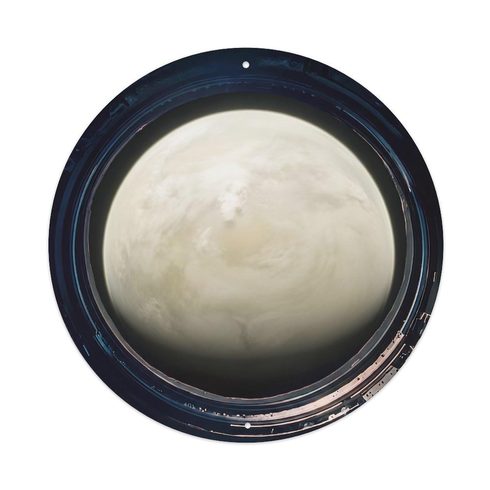 Clouded Planet View Metal Tin Sign