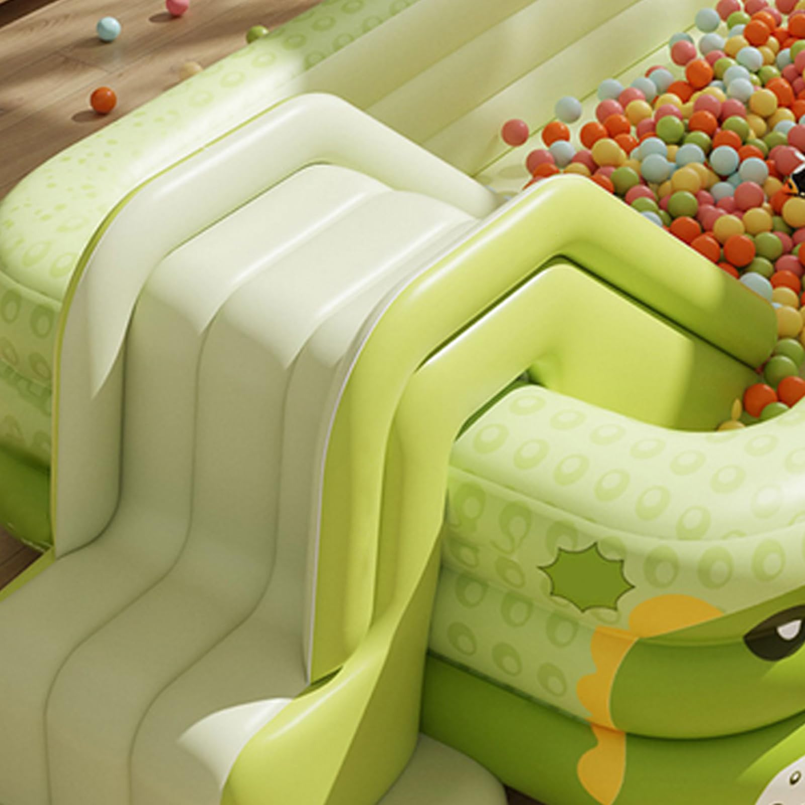 Blow Up Slide, składany suwak basenowy, 40 cm, Heavy Duty Non Slide, nadmuchiwana rampa rodzinna do rekreacji na świeżym powietrzu, parków wodnych, basenów mieszkalnych i zabawy na plaży