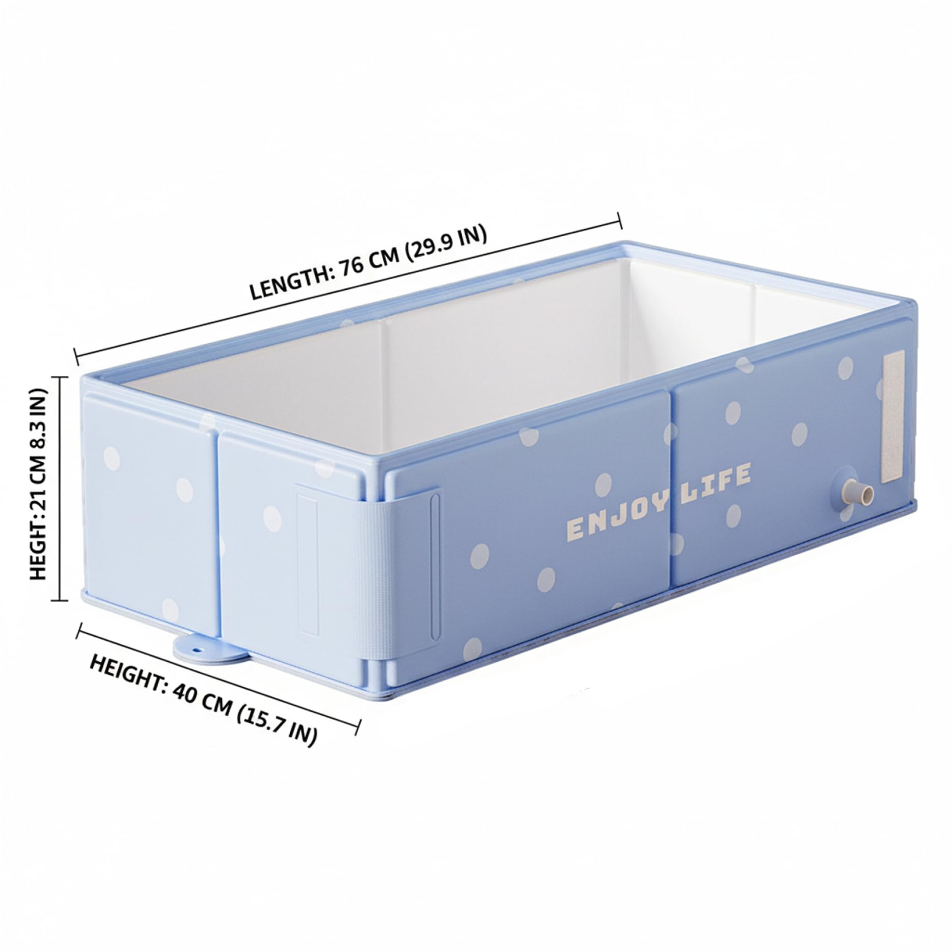 Bañera plegable para bebé, plegable, para recién nacidos y niños pequeños, portátil que ahorra espacio, azul
