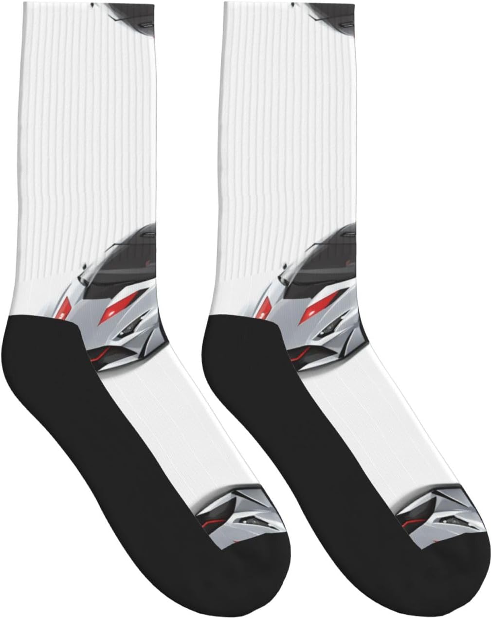 Sports car model Mid-calf athletic socks, non-slip and durable, suitable for everyday wear.