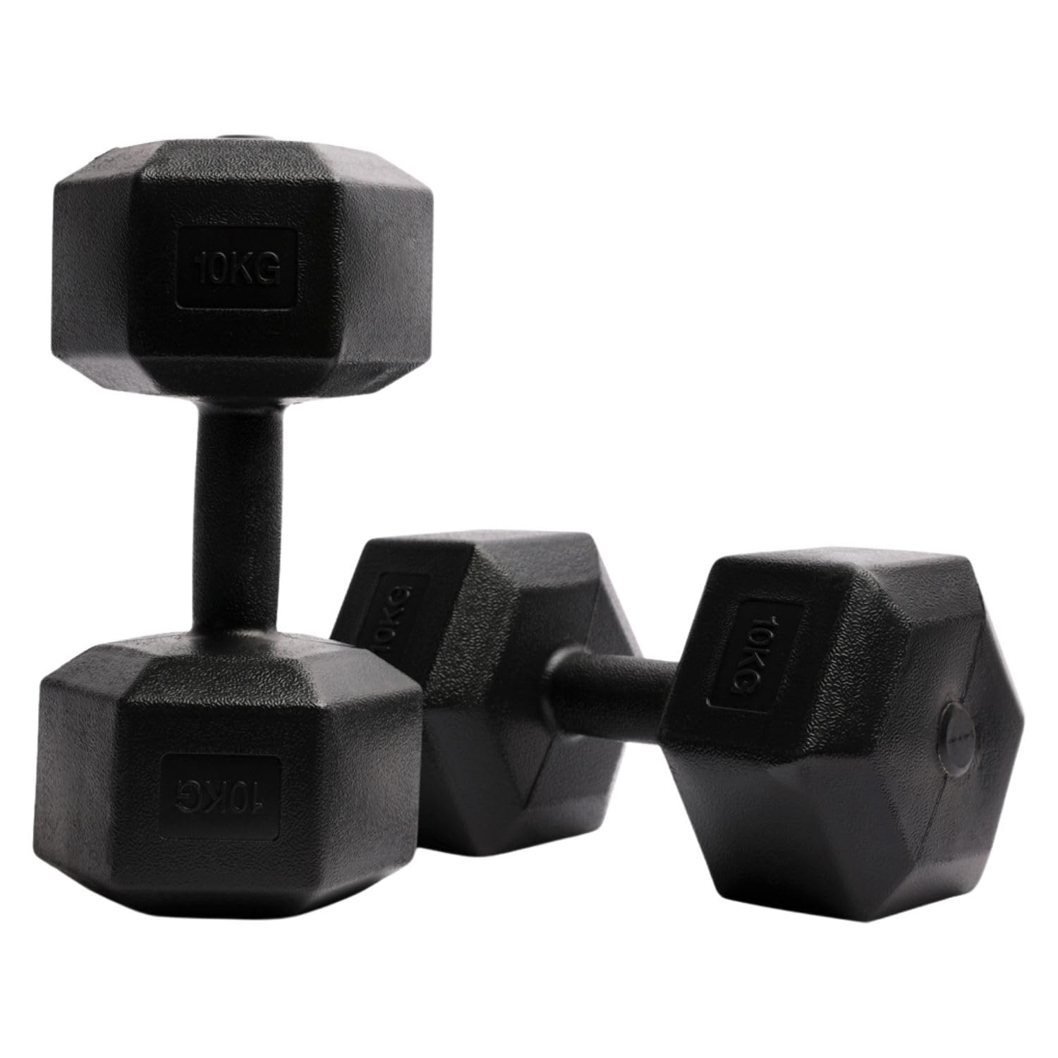 NORTHERN Plastic Hex Dumbbell Set, Anti-Slip & Anti-Roll Hexagonal Dumbbells Pair for Weight Lifting, Strength Training, Body Toning & Home Gym Workouts, 1–10kg Set (10, Kilograms, 0, pounds)