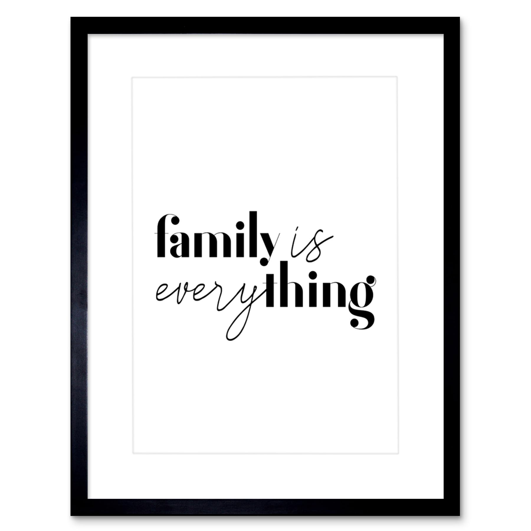 Wee Blue Coo Family Is Everything Framed Wall Art Print