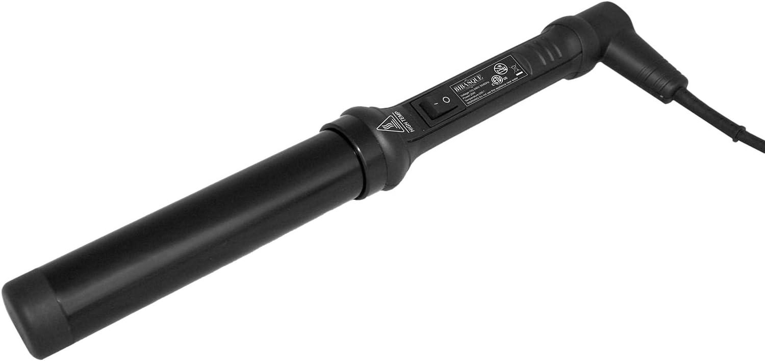 BIBASQUE Rouleaux 1.25" (32mm) Black Tourmaline Clipless Curling Iron Cool Tip