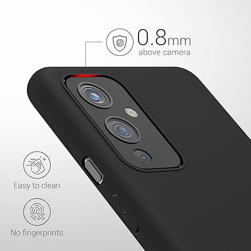 Miniatura 3 de kwmobile Funda compatible con OnePlus 9 (versión EUNA) - Funda protectora de silicona TPU suave y delgada - Negro mate