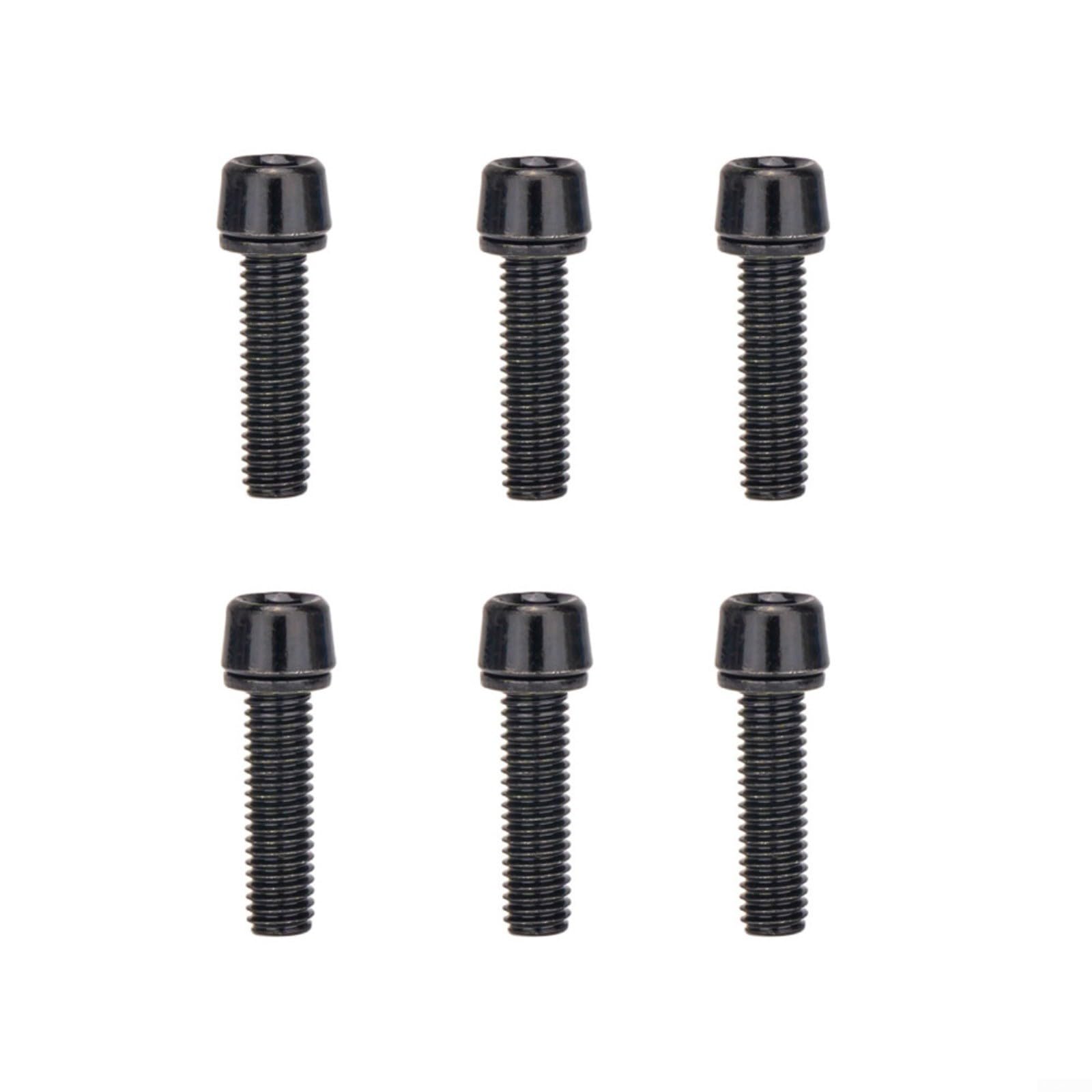 6 tornillos para vástago de MTB M5 x 18 mm con cabeza Allen y arandela