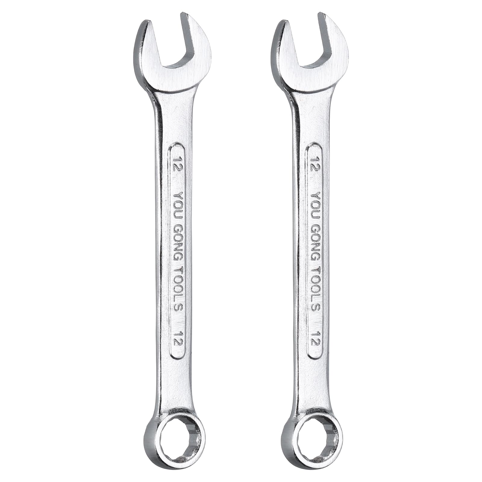 sourcing map Combination Wrench, 12mm Open End & 15-Degree Offset 2Pcs