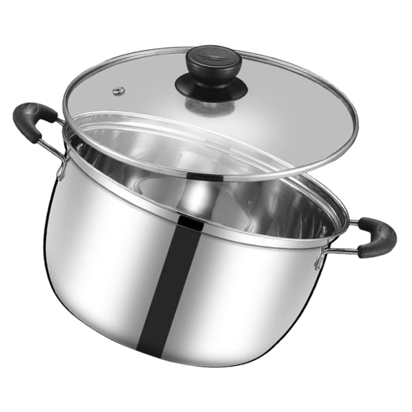Casserole inox pot de cuisson polyvalent double poignée cuisine